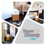DIAPER CHAMP ONE Poubelle à couches – Anti-odeurs – Sans cassettes de recharge – Fonctionne avec les sacs poubelle traditionnels