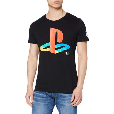 Meroncourt Sony Playstation Classic Logo and Colours T-Shirt