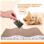 Nobleza 2 Pièces Grattoir Chat Carton Griffoir Incurvé Réversible en Carton, Tapis à Gratter pour Chat avec Carton Ondulé et Her