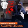 tiiwee X4 Détecteur de Mouvement et Alarme à Sirène - Sirène 120 DB - Système d'Alarme Antivol avec Télécommande - Extensible - 