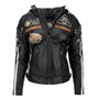 Urban Leather 58 Veste de Moto avec Protections - Femme - Noir - 3XL/48