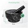 Coninx Mortier Pilon Cuisine | Mortier et Son Pilon Marbre Massif | Ø 15cm x 8cm | Solution Simple pour Cuisiner comme un Chef |