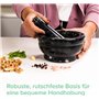 Coninx Mortier Pilon Cuisine | Mortier et Son Pilon Marbre Massif | Ø 15cm x 8cm | Solution Simple pour Cuisiner comme un Chef |