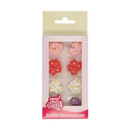 FunCakes Décorations en sucre Petites fleurs: Prêt à l'emploi pour la décoration de gâteaux