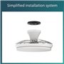 Philips - Bliss Ventilateur de plafond avec lumière LED (28W) et commande, moteur DC (économie d'énergie), 35W, lumière blanc ch