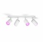 Philips Hue White & Color Ambiance Fugato Spot 4 flg. blanc 4x350lm, réglable, 16 millions de couleurs, contrôlable avec l'app, 