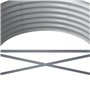 vidaXL Lit surélevé de Jardin Acier Enduit de Poudre 368x80x36 cm Gris
