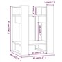 Libreria/Divisorio 41x35x57 cm in Legno Massello di Pino