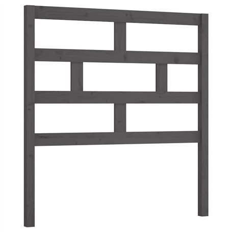 Tête de lit Gris 106x4x100 cm Bois massif de pin