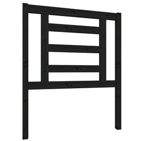 Tête de lit Noir 81x4x100 cm Bois massif de pin