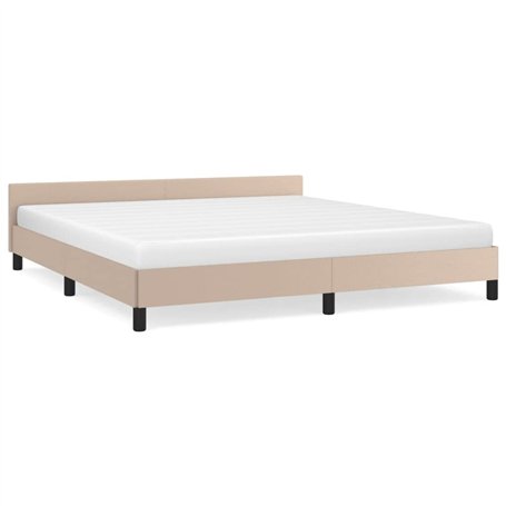 Giroletto con Testiera Cappuccino 160x200 cm in Similpelle