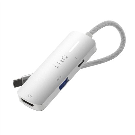 Adaptateur HDMI 4K LINQ Connects avec PD et USB-A - Compatible avec Ordinateurs Portables et Smartphones