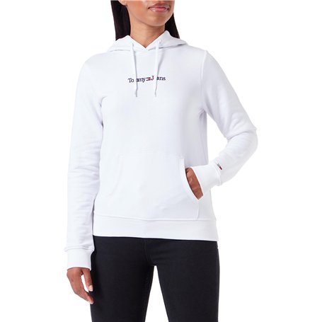 Tommy Jeans Femme Sweat à Capuche Serif Linear avec Capuche