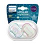 Lot de 2 sucettes Ultra Air Nuit 0-6 mois Phosphorescent - Philips Avent