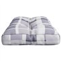 vidaXL Coussin de Palette Motif à Carreaux Gris 70x40x12 cm Tissu, Coussin, Coussin de canapé, Coussin de Chaise, Coussin extéri