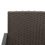 vidaXL Ensemble à Manger de Jardin 5 pcs et Coussins Marron rotin PP, Ensemble à Manger, Ensemble à Manger d'extérieur, Ensemble