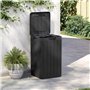 vidaXL Poubelle d'extérieur anthracite 38x38x65 cm PP