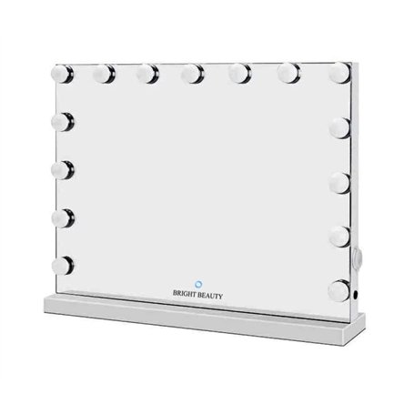 Bright Beauty Vanity - Namira - 58x46cm - Miroir de Maquillage avec éclairage - Blanc - Miroir Hollywood - Intensité Variable