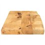 vidaXL Dessus de Table 70x20x2,5 cm Bord Vivant Bois Massif manguier, Dessus de Table en Bois, Dessus de Table d'appoint, Dessus