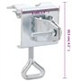 vidaXL Pinces à parasol pour Balcon 2 pcs 32 mm Acier support de parasol de Balcon support de Parapluie de Balcon Pince de paras