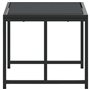 vidaXL Tabourets de Jardin 4 pcs Noir Acier et textilène, siège de Jardin, Tabouret d'extérieur, siège Cube, siège d'extérieur, 