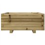 vidaXL Jardinière 60x60x26,5 cm Bois de pin imprégné, jardinière d'extérieur, bac à Fleurs, boîte à Plantes, jardinière de terra