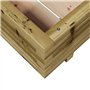 vidaXL Jardinière 60x60x26,5 cm Bois de pin imprégné, jardinière d'extérieur, bac à Fleurs, boîte à Plantes, jardinière de terra