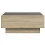 vidaXL Table basse avec lumières LED – Table d'appoint moderne en chêne Sonoma pour salon 70 x 50 x 30 cm