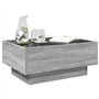 vidaXL Table basse avec lumières LED - Bois d'ingénierie Sonoma gris - 70x50x30cm pour salon, chambre à coucher, salon - LED RVB