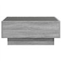 vidaXL Table basse avec lumières LED - Bois d'ingénierie Sonoma gris - 70x50x30cm pour salon, chambre à coucher, salon - LED RVB