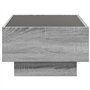 vidaXL Table basse avec lumières LED - Bois d'ingénierie Sonoma gris - 70x50x30cm pour salon, chambre à coucher, salon - LED RVB