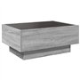 vidaXL Table basse avec lumières LED - Bois d'ingénierie Sonoma gris - 70x50x30cm pour salon, chambre à coucher, salon - LED RVB