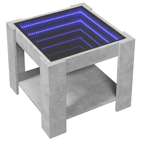 vidaXL Table basse LED avec miroir infini LED