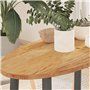 vidaXL Dessus de Table 80x40x2 cm Bois de chêne Massif Ovale