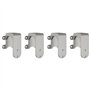 vidaXL Supports de dérivation pour portes de grange 4 pcs rails plats