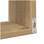 vidaXL Étagères d'angle murales 2 pcs chêne Artisanal 40x40x49,5 cm, étagère Murale, étagère Suspendue, étagère Murale Suspendue