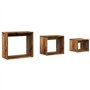 vidaXL Tables gigognes 3 pcs Vieux Bois Bois d'ingénierie