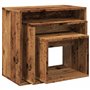 vidaXL Tables gigognes 3 pcs Vieux Bois Bois d'ingénierie, Table, Table de Bout, Table d'appoint, Tables, Tables de Bout, Tables