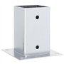 vidaXL Bases de poteau carrées 4 pcs argent 91x91 mm acier galvanisé