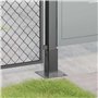 vidaXL Bases de poteau carrées 4 pcs anthracite 71x71 mm, base de clôture en béton, base de poteau de clôture, support de poteau