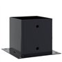 vidaXL Bases de poteau carrées 4 pcs anthracite 141x141 mm