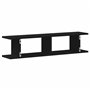 vidaXL Étagères murales 2 pcs chêne Noir 90x18x20 cm Bois d'ingénierie, étagère Flottante, étagère de buanderie, étagère pour CD