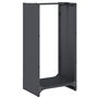 vidaXL Portant de Bois Chauffage Anthracite 40x30x80 cm