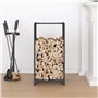vidaXL Portant de Bois Chauffage Anthracite 40x30x80 cm