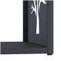 vidaXL Portant de Bois Chauffage Anthracite 40x40x40 cm