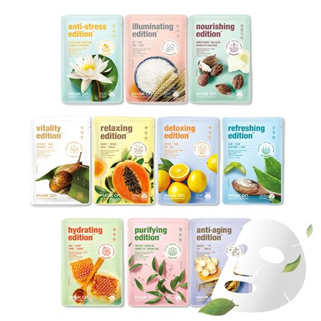 [MASK ON] Masque visage coréen (10 EA) – Masque Essentiel Hydratant & Nourrissant