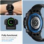 Spigen Rugged Armor Pro Coque avec Bracelet Compatible avec Samsung Galaxy Watch 7 44mm (2024) - Noir Mat