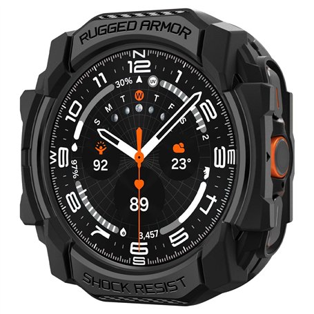 Spigen Rugged Armor Coque Compatible avec Samsung Galaxy Watch Ultra 47mm (2024) - Noir Mat