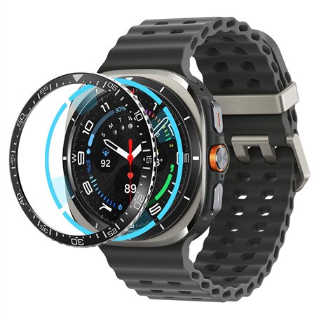Spigen Bezel Tune Styling Bague de Lunette Compatible avec Samsung Galaxy Watch Ultra 47mm Lunette Anneau de Couverture adhésif