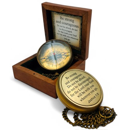 KHUMYAYAD - Boussole antique en laiton. Cadeaux de baptême pour garçons